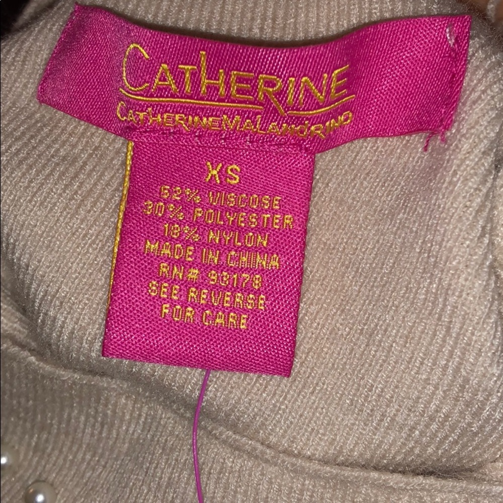 Catherine MalandrinoImitation Pearl Accent Sweater - Picture 3 of 3